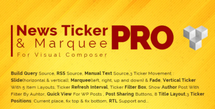 Pro News Ticker & Marquee for Visual Composer : Display Post, Custom Post, RSS & WooCommerce