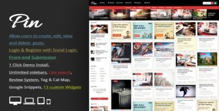 Pin – Pinterest Style / Personal Masonry Blog / Front-end Submission