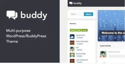 Buddy: Simple WordPress & BuddyPress Theme - GPL Market