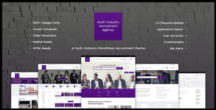Recruitment Agency - Multi Industry Responsive WordPress Theme - GPL Market