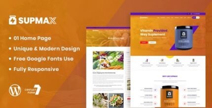 Supmax - Health & Supplement WordPress Theme - GPL Market