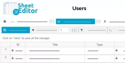 WP Sheet Editor Users 1.5.39 - Premium - GPL Pugins Club