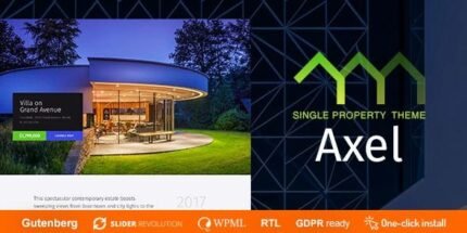 Axel 1.2.0 - Single Property Real Estate Theme - GPL Pugins Club