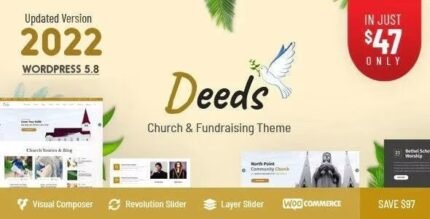 Deeds 10.3 - Best Responsive Nonprofit Church WordPress Theme - GPL Pugins Club