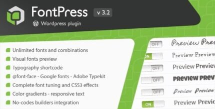 FontPress 3.4.5 - WordPress Font Manager - GPL Pugins Club