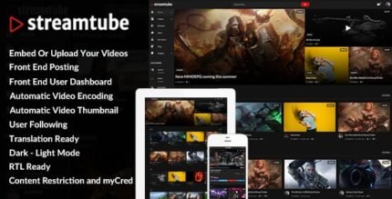 StreamTube 4.9 - Video Streaming WordPress Theme - GPL Pugins Club