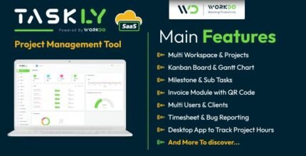 TASKLY SaaS 6.2 - Project Management Tool - GPL Pugins Club