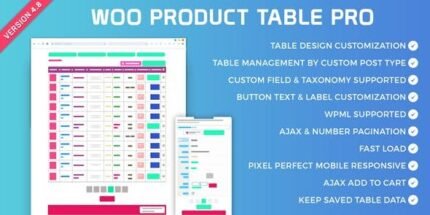 Woo Product Table Pro 2.1.6 - Making Quick Order Table - GPL Pugins Club
