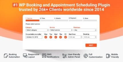 Bookly PRO – Appointment Booking and Scheduling Software System