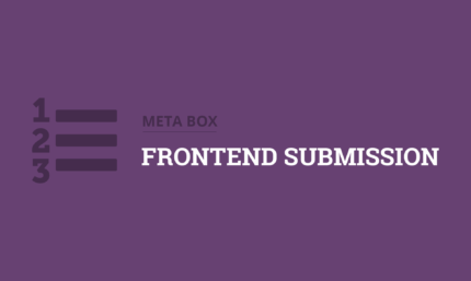 Meta Box Frontend Submission