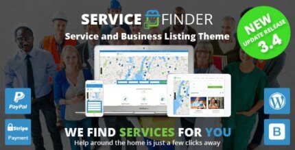 Service Finder – Provider and Business Listing WordPress Theme