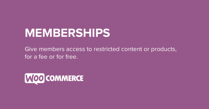 WooCommerce Memberships plugin