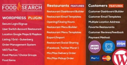 WP Food Search – Single & Multi Restaurant Menu & Food Ordering Plugin