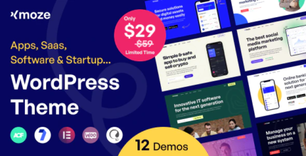 Xmoze – Saas Software Startup WordPress