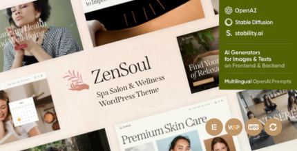 ZenSoul – Spa Salon & Wellness WordPress Theme + AI