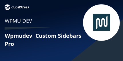 WPMUDEV – Custom Sidebars Pro