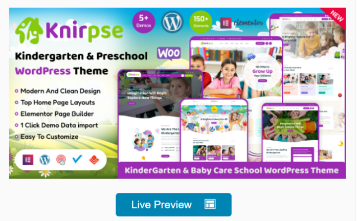 Knirpse- Kindergarten and Baby Care WordPress theme