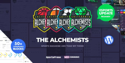 Alchemists - Sports, eSports & Gaming Club and News WordPress Theme - GPL Market