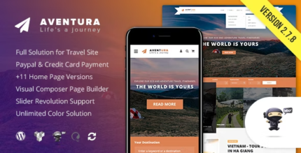 Aventura - Travel & Tour Booking System WordPress Theme - GPL Market