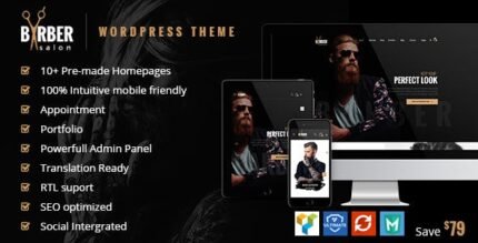 Barber - Hair, Tattoo & Beauty Salons WordPress Theme - GPL Market