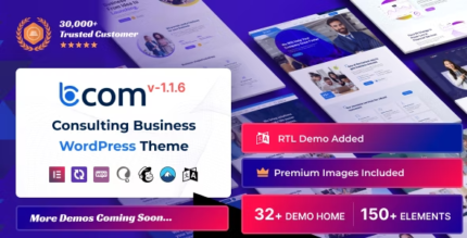 Bcom - Consulting Business WordPress Theme - GPL Market