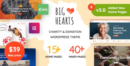 BigHearts - Charity & Donation WordPress Theme - GPL Market