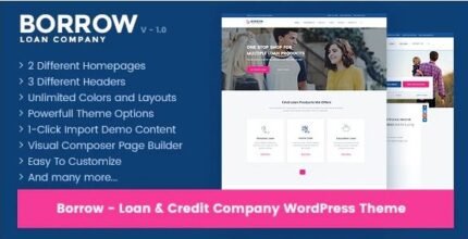 Borrow - Loan Company Responsive WordPress Theme - GPL Market