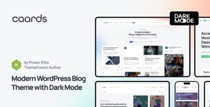 Caards - Modern Blog & Magazine WordPress Theme with Dark Mode - GPL Market