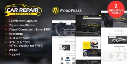 Car Repair Services & Auto Mechanic WordPress Theme - GPL Market