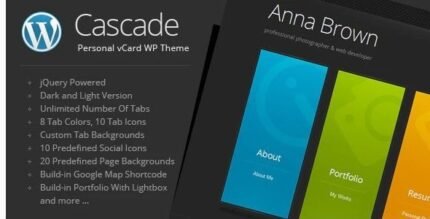 Cascade - Personal vCard WordPress Theme - GPL Market