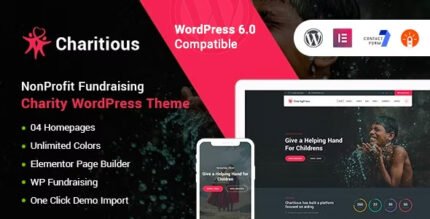 Charitious - NonProfit Fundraising Charity WordPress Theme - GPL Market