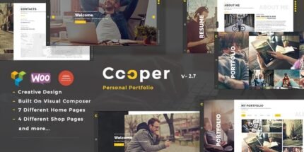 Cooper - Creative Responsive Personal Portfolio WordPress Theme - GPL Market