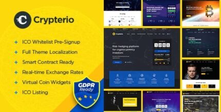 Crypterio - ICO Landing Page and Cryptocurrency WordPress Theme - GPL Market