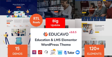 Educavo - Online Courses & Education WordPress Theme - GPL Market