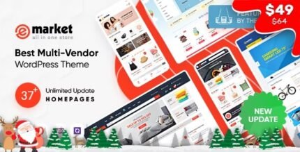 eMarket 8.1.1 - All-in-One Multi Vendor MarketPlace Elementor WordPress Theme - GPL Pugins Club