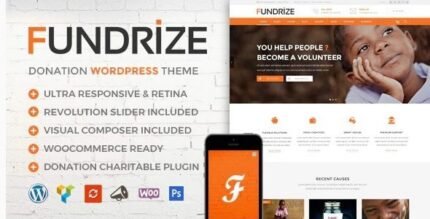 Fundrize | Responsive Donation & Charity WordPress Theme - GPL Market