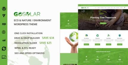 GoSolar - Eco Environmental & Nature WordPress Theme - GPL Market