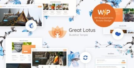 Great Lotus | Oriental Buddhist Temple WordPress Theme + RTL - GPL Market