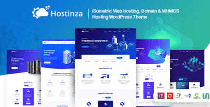 Hostinza - Isometric Domain & Whmcs Web Hosting WordPress Theme - GPL Market