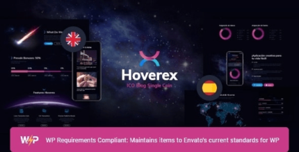 Hoverex | Cryptocurrency, NFT & ICO WordPress Theme + Spanish - GPL Market