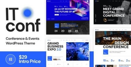 ITconf - Conference & Events WordPress Theme - GPL Market