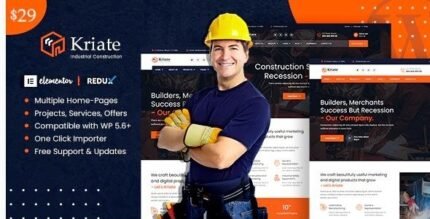 Kriate - Industrial Construction Multipurpose WordPress Theme - GPL Market