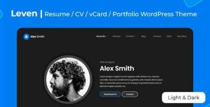 Leven 1.8.1 - Resume WordPress Theme - GPL Pugins Club