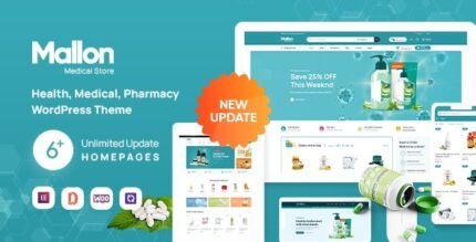 Mallon - Medical Store Elementor WooCommerce WordPress Theme - GPL Market