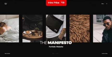 Manifesto - Creative Portfolio Theme - GPL Market