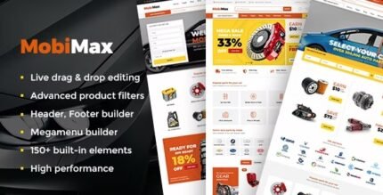 Mobimax 5.6 - Auto Parts WordPress Theme + WooCommerce Shop - GPL Pugins Club