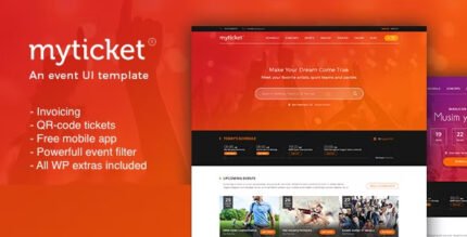 MyTicket - Ticket/Event Management System WordPress Theme - GPL Market