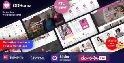 Odhomz - Senior Elderly Care WordPress Theme - GPL Market