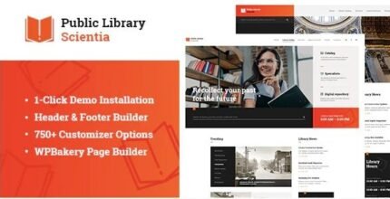 Scientia | Public Library & Book Store Education WordPress Theme - GPL Market