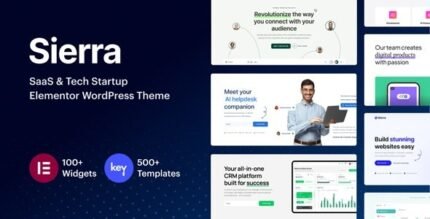 Sierra - SaaS & Tech Startup Elementor WordPress Theme - GPL Market